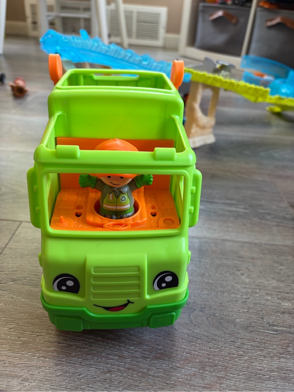 Fisher-Price Green Play Truck with Orange Driver